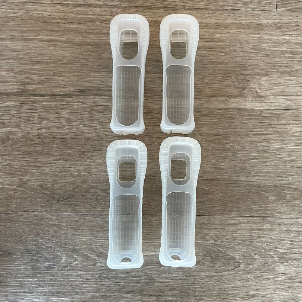 OEM Nintendo Wii Controller Silicone Rubber Skin Cover Grip (Lot 4 Total)